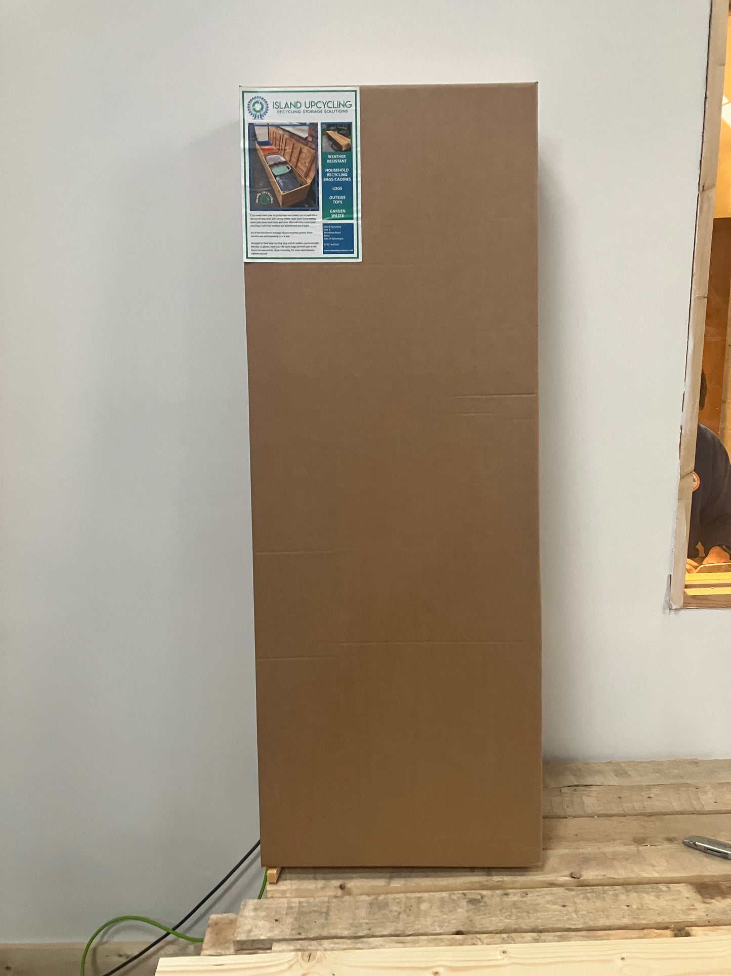 Solid Recycling Bag Storage Bench with Waterproof Lid ...Flat Packed
