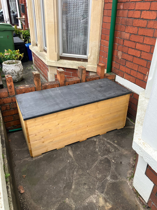 Solid Recycling Bag Storage Bench with Waterproof Lid ...Flat Packed