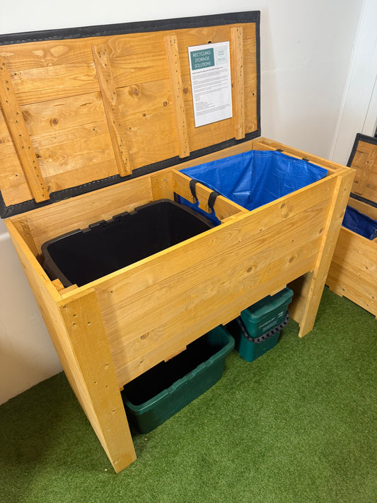 Bristol Outdoor Recycling Storage, Double Decker with EPDM lid