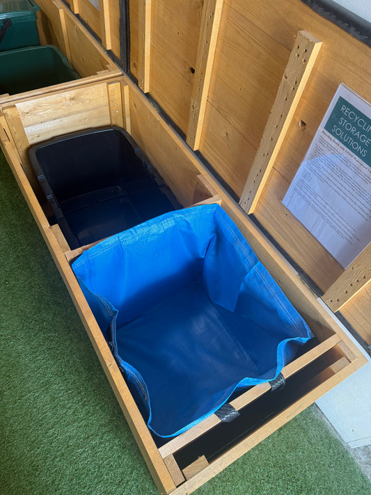 Bristol Wooden Recycling Bench with EPDM lid