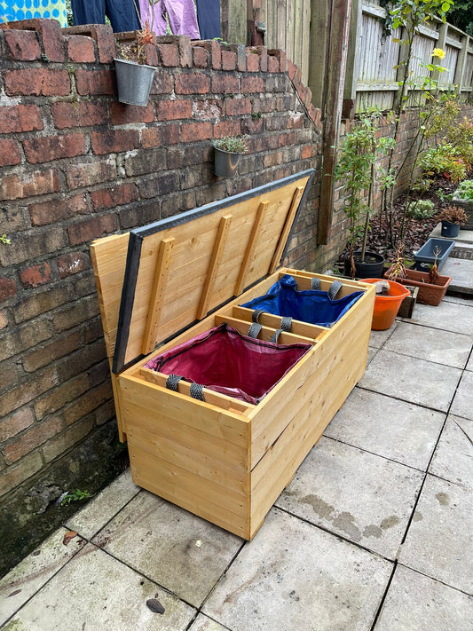 Solid Recycling Benches with EPDM Lid plus Backs