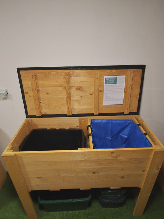 Bristol Outdoor Recycling Storage, Double Decker with EPDM lid